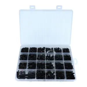 1124PCS M2 M3 M5 12.9 Grade Steel Hexagon Socket Head Cap Screws Washers Nuts And Bolts Assortment Kit With Hex Key