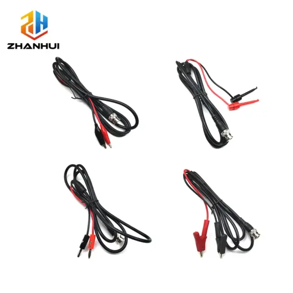 BNC Q9 Male to Dual Hook Clip or 4MM Banana Plug Test Lead Oscilloscope Probe for BNC/RCA Signal Measurement