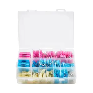 Heat-Activated Shrink Wire Connectors 320PCS 26-10 AWG Waterproof Insulated Crimps with Ring Fork Butt and Spade Ends