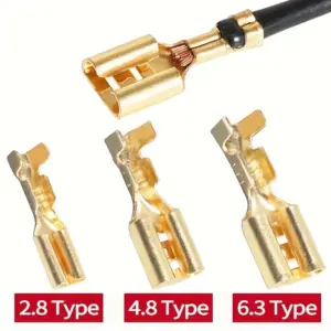 200PCS 2.8/4.8/6.3mm Female Crimp Spade Connector Car Speaker Electrical Wire Connectors