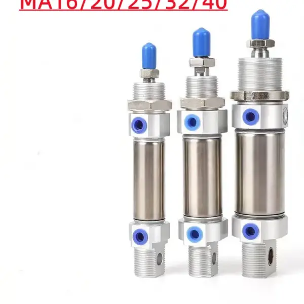 MA16/20/25/32/40 Series Stainless Steel Magnetic Ring 25-500mm Stroke Double Acting Small Mini Pneumatic Air Cylinder