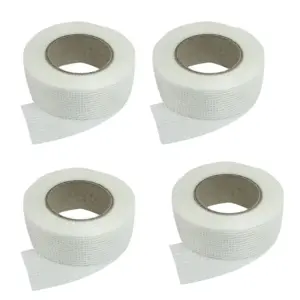 AT05-4X Self-Adhesive White Fiberglass Mesh Tape For Cracks Holes
