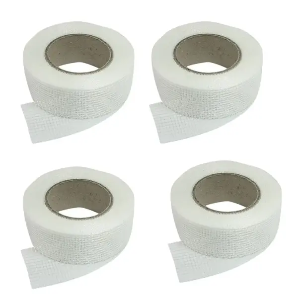 AT05-4X Self-Adhesive White Fiberglass Mesh Tape For Cracks Holes