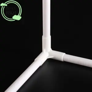 (BBQ4)10PCS 12mm Plastic White Pipe Connector DIY Shelf Tent Fixed Joint Fitting Tee Four Way Straight Elbow Wardrobe Hook Joint