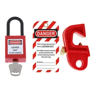 Circuit Breaker Lockout Set Universal MCB Lockout Safety Pin Plastic Anti-cut Device for Workshop Use