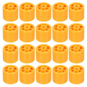 20pcs Plastic Roller for Edge Banding Machine Roller Track - Small Wheels Tile Cutter Replacement Parts Yellow Wheel 2.7x2.7cm
