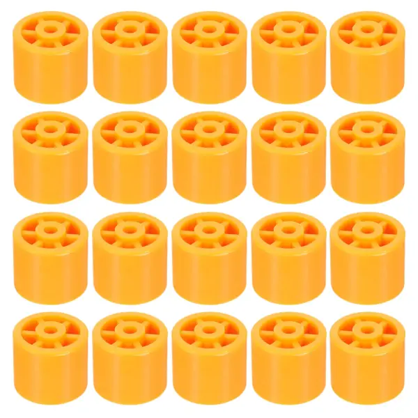 20pcs Plastic Roller for Edge Banding Machine Roller Track - Small Wheels Tile Cutter Replacement Parts Yellow Wheel 2.7x2.7cm