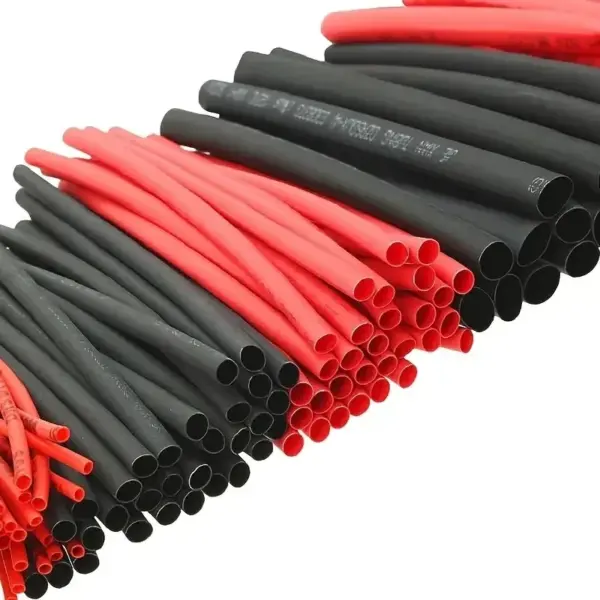 127PCS Black Red Heat Shrink Tubing 2:1 Assortment Polyolefin Insulation Sleeving Tube Car Cable Sleeving Wrap Wire Cable Kit