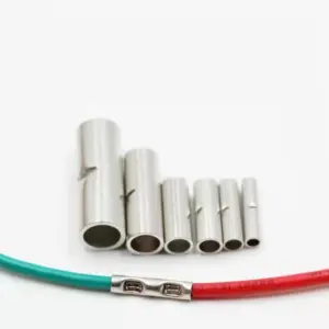 200Pcs AWG8 12-10 18-14 22-18 Copper Bare Tinned Crimp Terminals Kit Splice Wire Connectors Copper Bare Joint Tube
