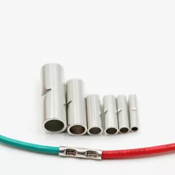 200Pcs AWG8 12-10 18-14 22-18 Copper Bare Tinned Crimp Terminals Kit Splice Wire Connectors Copper Bare Joint Tube