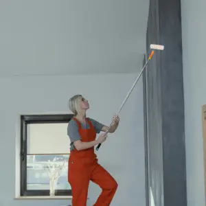 Telescoping Paint Roller Extension Pole Stainless Steel Adjustable 1.2m-2.4m for High Ceiling Walls Interior Exterior Painting