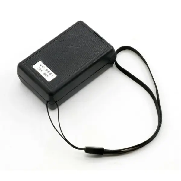 Jewelry Magnifier Magnifying Glass DIY ABS Plastic Black Dual Lens Foldable Jewel Loupe LED Light Lens Portable