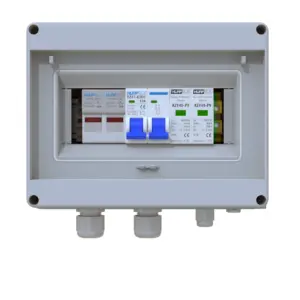 HT-8 Solar photovoltaic PV Combiner Box With Lightning Protection 1 in 1 out DC 600V Fuse MCB SPD Waterproof Box IP65 Wholesale