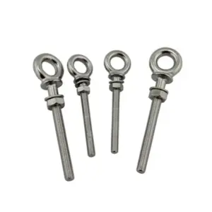 316 Stainless Steel Marine Grade Lifting Eye Bolts M6 M8 M10 Thread Casting Long Bolt With Washer and Nut