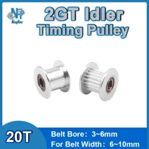 2GT 20Teeth Timing Pulley  Belt Width 6/9/10mm Bore 3/4/5/6mm GT2 20T Tensioning Wheel Open Synchronous 3D Printer Accessories