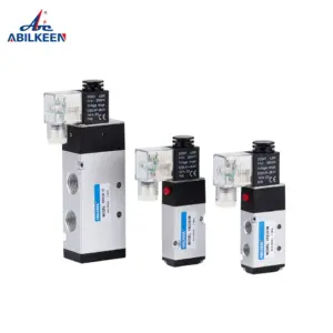 ABILKEEN 4V Series Industrial Pneumatic Solenoid Valve 2/5 Way Single/Dual Electrical Control Pneumatic Directional Valve