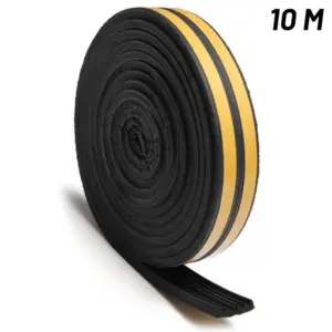 Sliding door Seal Strip Window 2pcs Anti noise Door Draught E Shapes Excluder Foam Frames Self-adhesive Weather