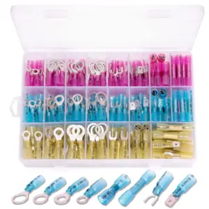 250Pcs Waterproof Heat Shrink Wire Connectors Kit - Marine Automotive Electrical Connectors for Wiring