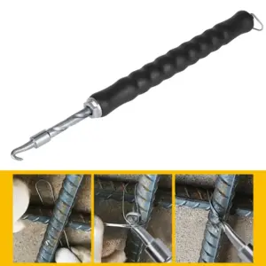Durable Semi-automatic Steel Bar Hook High Hardness Straight Pull Wire Tying Hook Labor Saving Rebar Tying Tool Building Work