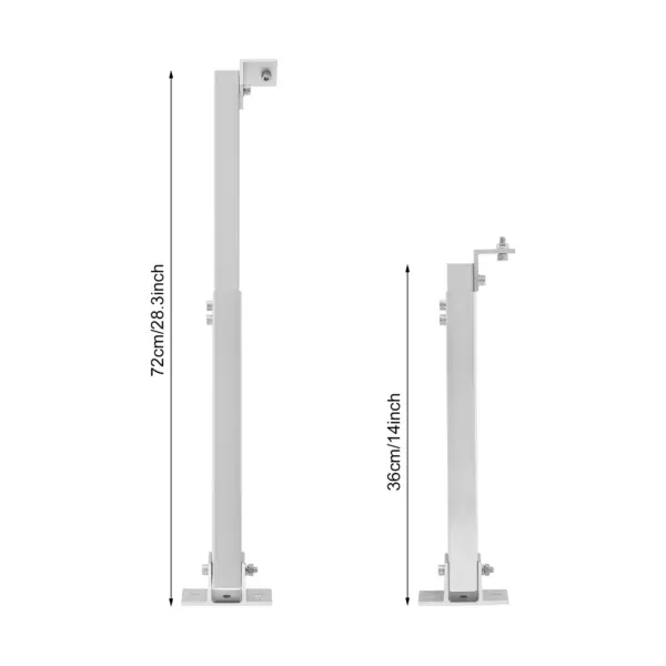 4PCS Universal Mount Brackets for Solar Panels, Adjustable Solar Panel Mounting Brackets, 15-30° Tilt Angle Solar Panel Bracket