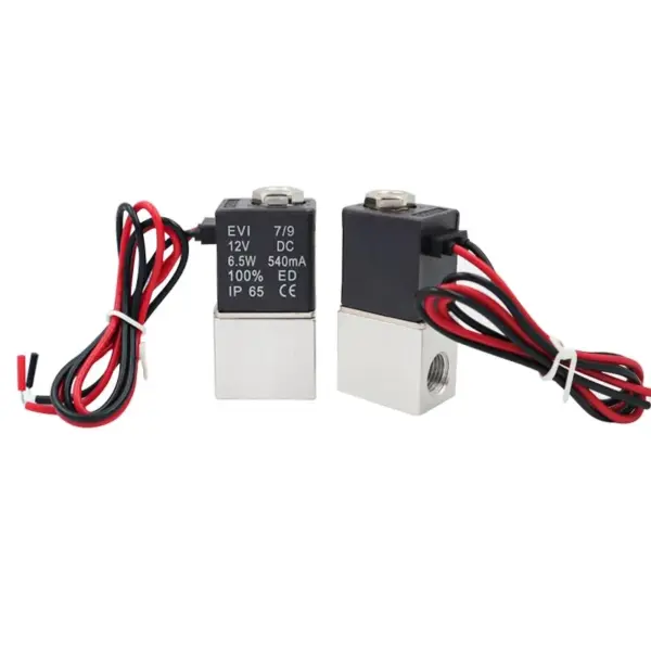 Compressor Valve 1/4" Normally Closed Pneumatic Aluminum Solenoid Valves 12V 24V Voltage For Air Water Oil