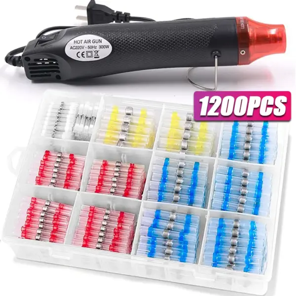 50/600/1200PCS Heat Shrink Butt Wire Cable Splice Terminal Kit Waterproof Crimp Terminals Solder Seal Electrical Marine Cable