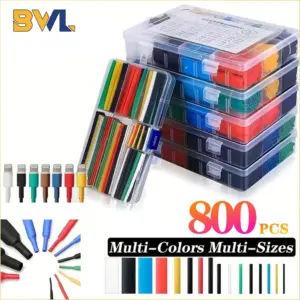 800PCS Insulated Heat Shrink Tubing Colorful Heat Shrinkable Tubing Boxed DIY Kit Heat Shrinkable Waterproof Tubing