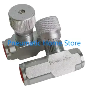 Flow Control Valve STU Hydraulic Throttle Valve One-way STU-G1/4 STU-G3/8 STU-G1/2 STU-G3/4 STU-G1