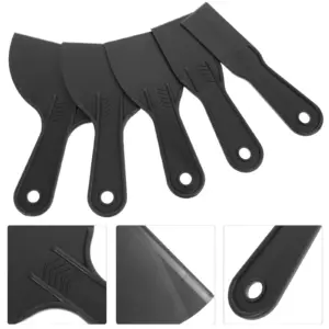 5Pcs Plastic Putty Scraper Tools Set Wall Paper Removal Cleaning Scraper for Cabinet Grout Sticker Paint Remover Wood Concrete