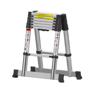10+10 Steps 2.9+2.9M A-Type Aluminium Telescopic Herringbone Ladder