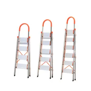 Custom Hot Sale Aluminum Ladder 5 Steps Portable Herringbone Folding Non-slip Ladder Home Indoor Ladder Marine RV Hardware Acces