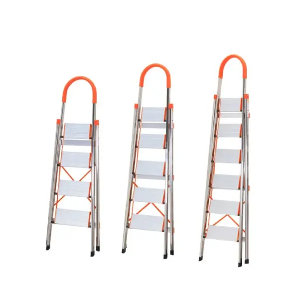 Custom Hot Sale Aluminum Ladder 5 Steps Portable Herringbone Folding Non-slip Ladder Home Indoor Ladder Marine RV Hardware Acces