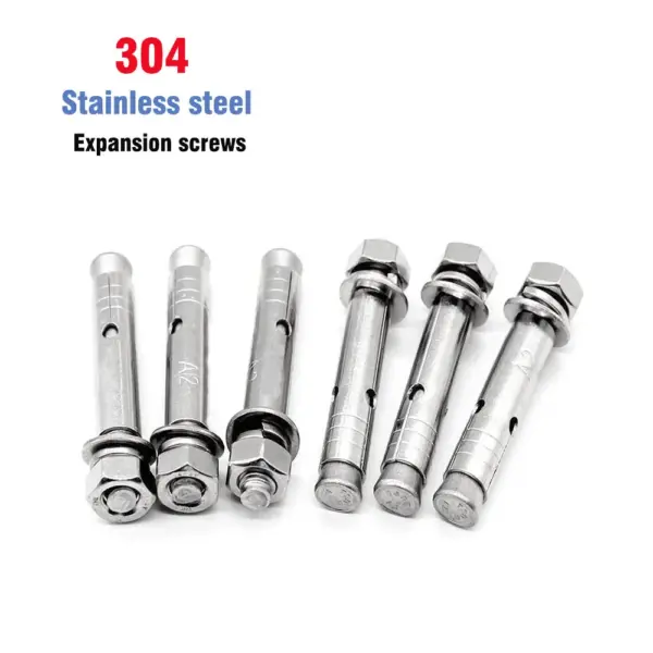 5/10PCS Stainless Steel Expansion Screws M6 M8 M10 Wedge Anchors Screw for Cement Concrete Wood Plates Internal Expansion Bolt