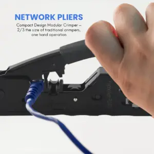 A76K Cat5 Cat6 Cat7 Pass Through Crimper For RJ45 RJ12 RJ11 Network Connectors Modular Plugs Ethernet Cables EZ Crimp Tool