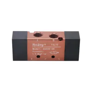 ‌4A220-08 5/2 Way Pneumatic Control Valve - Double Pilot Air Operated Valve for Industrial Automation & Cylinder Systems