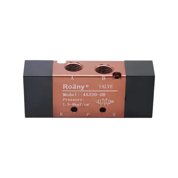 ‌4A220-08 5/2 Way Pneumatic Control Valve - Double Pilot Air Operated Valve for Industrial Automation & Cylinder Systems