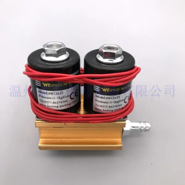 WT-PNEUMATIC seaside packaging factory solenoid valve combination ￠6(2X2) and 6(2X3) 220V 24V