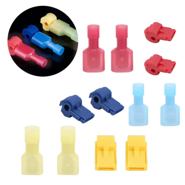 120 Pairs TTap Quick Splice Wire Electrical Terminals Connectors Assortment Kit Electrical Terminal Quick Splice Wire Terminals