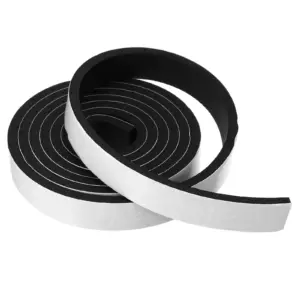 Uxcell 1/2/4Roll 2Meter Foam Weather Stripping Black Foam Seal Tape Adhesive Insulation Strip for Door Window Air Conditioning