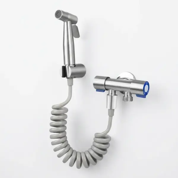 Stainless Steel High Pressure Handheld Shower Kit with 4.8-Inch Hose And Wall Bracket for Bathroom Cleaning Spray Gun