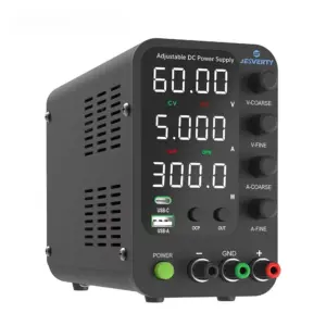 6005V DC Power Supply Variable,0-60V 0-5A Switching Bench Power Supply with 20W USB&Type-C Quick-Charge, Output Switch