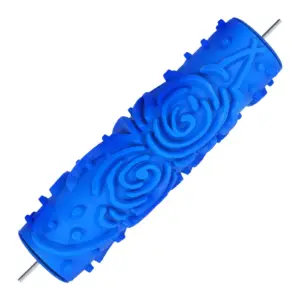 Pattern Paint Roller Rubber Design Plastic Handle Home Wall Decoration Texture Roller Refillable Kit Design Paint Brushes