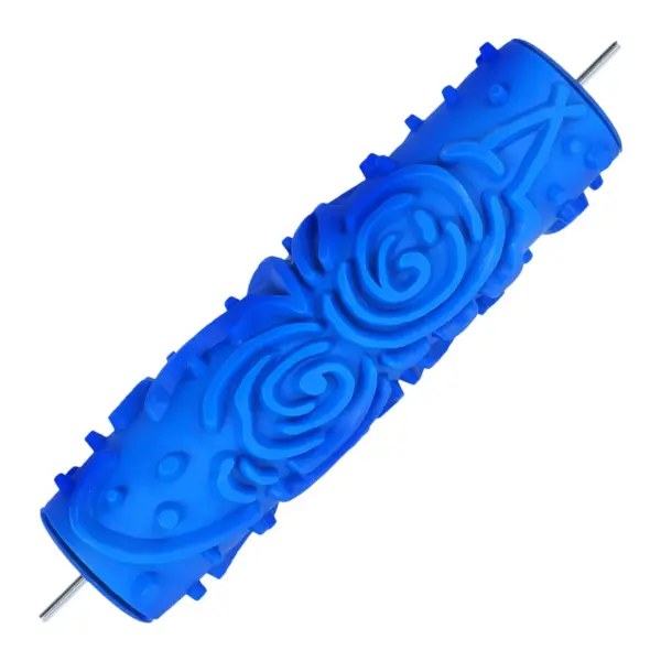Pattern Paint Roller Rubber Design Plastic Handle Home Wall Decoration Texture Roller Refillable Kit Design Paint Brushes