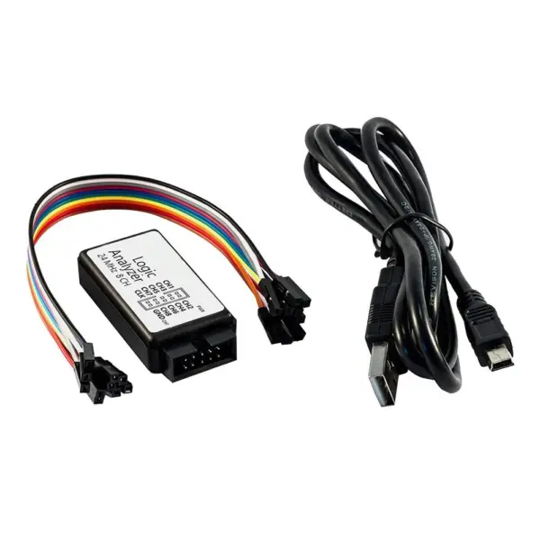 USB Logic Analyzer 8 Channels and 24MHz Sampling Rate for Effective For UART For IIC & For SPI Communication Testing