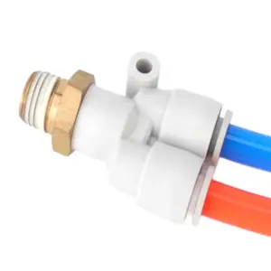 Pneumatic Fitting Y Shaped Tee 10mm 6mm 8mm 12mm OD Hose Tube M5 1/8" 1/4" 3/8" 1/2" BSP Male Thread 3 way Air Coupler Connector