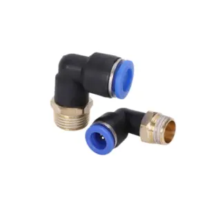 40Pcs PL Elbow Pneumatic Fittings L Type Push In Air Hose Connector BSP 1/8-1/2 OD 6mm 8mm 10mm 12mm 14mm 16mm