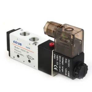 Reliable 4V21008 DC 24V Solenoid Pneumatic Valve 5 Port 2 Position with Muffler Connector for Optimal Performance