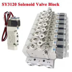 SY3120 Pneumatic Solenoid Valve Assembly Multi-way SY3120-4LZD-M5 SY3120-5LZD-M5 Single Control Valve Integrated Valve Group SMC