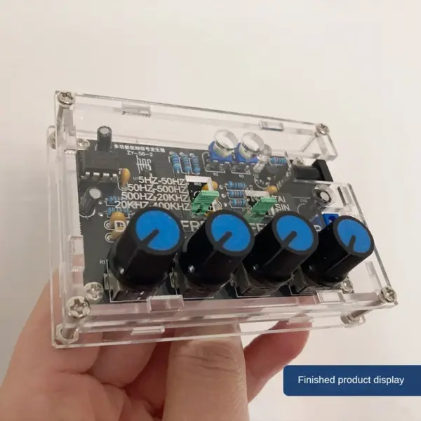 ICL8038 Function Signal Generator Module Sine Square Triangle Signal Generators DIY Welding Practice Kit with Case-A50M