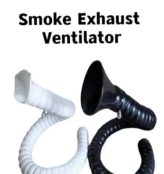 50mm 75mm POM Flexible Smoke Exhaust Ventilator Pipe for Soldering Smoke Extractor Welding Fume Arms with Square Round Hood